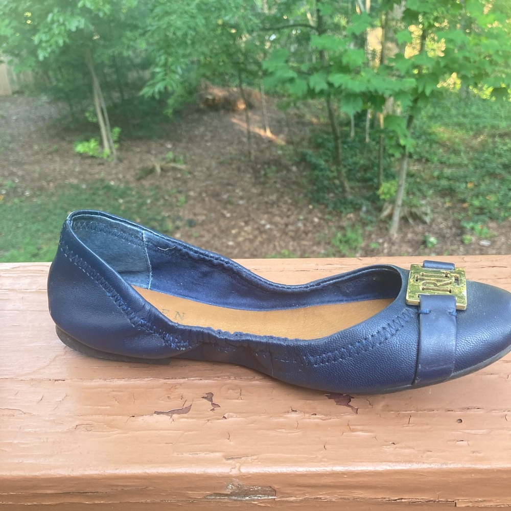 Lauren Ralph Lauren blue leather flats - Picture 10 of 15